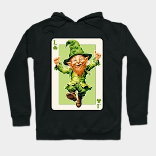 Leprechaun Shamrock Card St Paddys Day Festival Hoodie